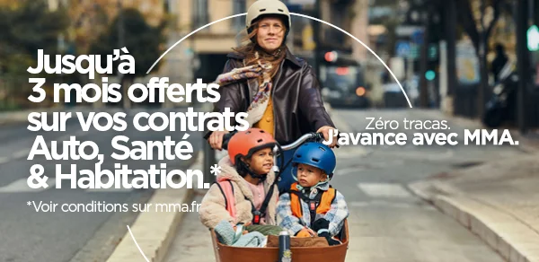 Du 31 mars et le 31 octobre 2025, - 15% sur la première cotisation annuelle de vos assurances santé et capital décès MMA.
