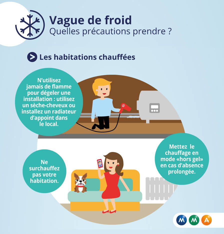 Pensez à protéger vos installations du froid !