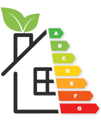 Sommaire_renov_energetique_AdobeStock_200x249.jpg (Energy efficient home with efficiency certificate rating. Smart eco house performance design template. Vector illustration.)