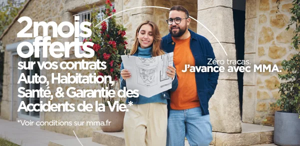 Du 31 mars et le 31 octobre 2025, - 15% sur la première cotisation annuelle de vos assurances santé et capital décès MMA.
