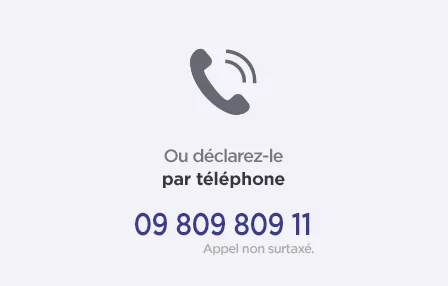 Déclarez-le par téléphone. 0980980911