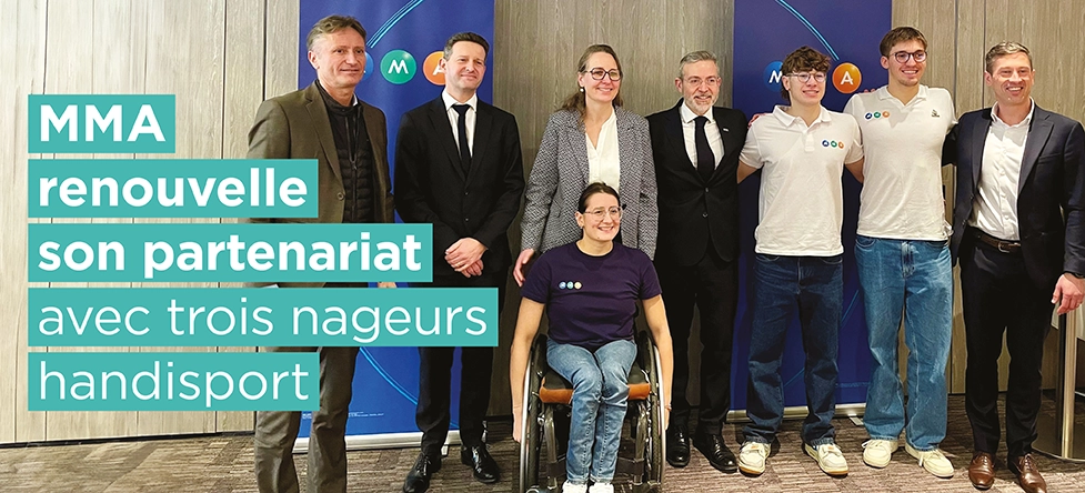 MMA renouvelle son partenariat avec trois nageurs handisport