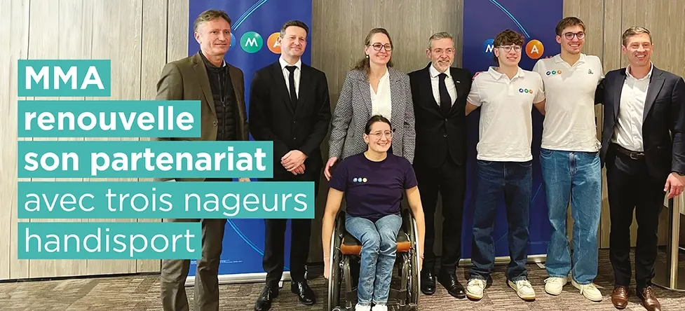 MMA renouvelle son partenariat avec trois nageurs handisport